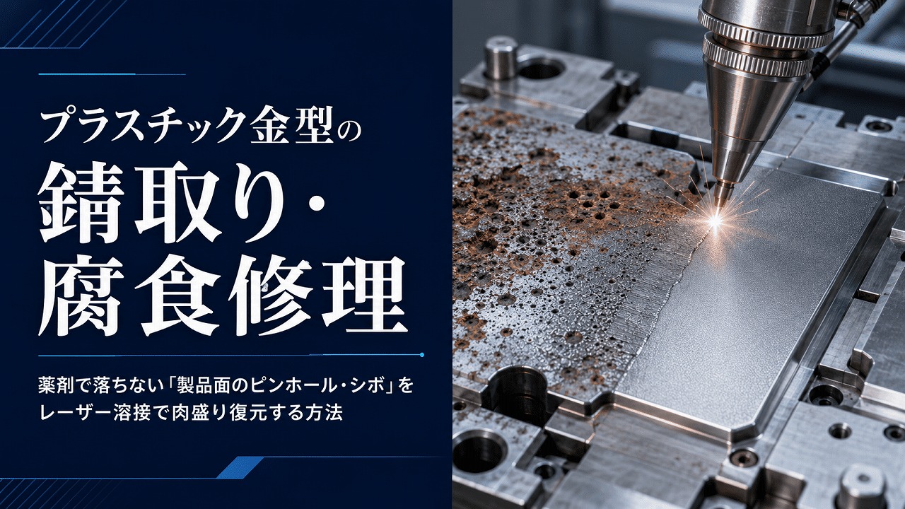 プラスチック金型の錆取り・腐食修理：薬剤で落ちない「製品面のピンホール・シボ」をレーザー溶接で肉盛り復元する方法 | プラスチック金型メンテセンター.COM