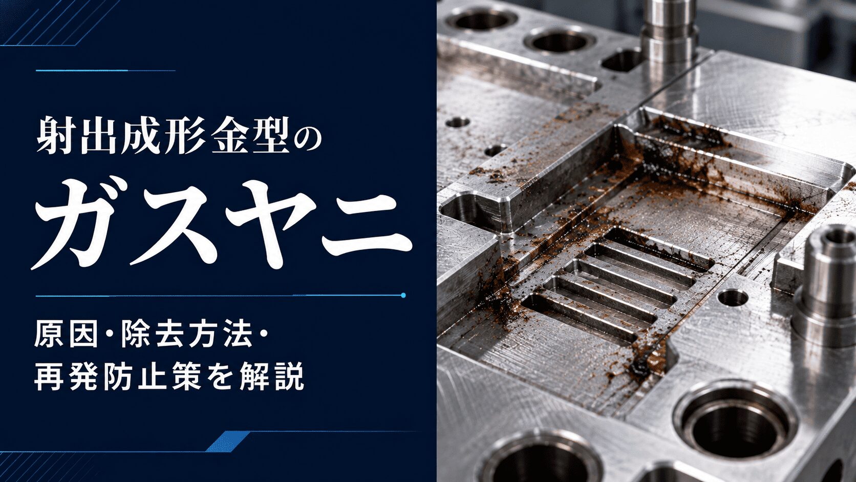 射出成形金型のガスヤニとは?原因・トラブル・除去方法を解説 | プラスチック金型メンテセンター.COM 射出成形金型のガスヤニとは?原因・トラブル・除去方法を解説 | プラスチック金型メンテセンター.COM